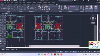 كيفية رسم لوحة مسقط الدور المتكرر لمخطط معمارى لمبنى فى اوتوكاد [upl. by Eilitan]