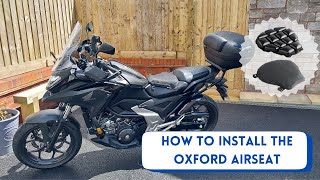 Honda NC750x DCT  Installing The Oxford Air Seat  Street  Sport Version [upl. by Nirrak]