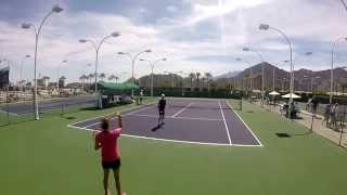 Andy Murray and Thanasi Kokkinakis practice quotKokkquot BNP Indian Wells 2015 Part II [upl. by Simdars]