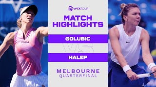 Viktorija Golubic vs Simona Halep  2022 Melbourne Summer Set  WTA Match Highlights [upl. by Donegan]