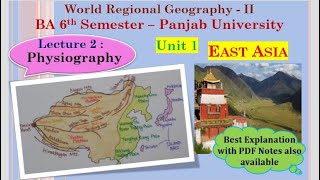 Physical Features of East Asia  East Asia Geography eastasia worldgeography ba6thsemester puchd [upl. by Sexela]