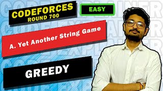 A Yet Another String Game  Codeforces Round 700  GREEDY  BITS PILANI [upl. by Heddi392]