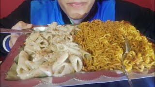 ASMREATINGWHITE SAUCE PASTASPICY MASALAMAGGIEMANCHOW SOUPBIG BITESEATING SOUNDMuKBANG [upl. by Cia]