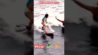 Wow🏄‍♂️🏄PHILMAR amp LILO laro laro langlittle Surfin twirlin island girl shorts viral beach ch [upl. by Nileuqcaj]