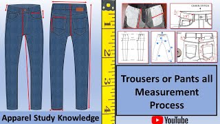 How to Measure Basic Pant or Trouser all Process [upl. by Odeen736]