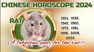 Rat 2024 chinese horoscope such a FABULUOS YEAR to you rats [upl. by Bobbe21]