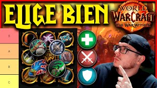 WOW TWW💥LA TIER LIST DEFINITIVA💥¿QUÉ CLASE ELEGIR THE WAR WITHIN  MUCHAMIEL [upl. by Nonarb]