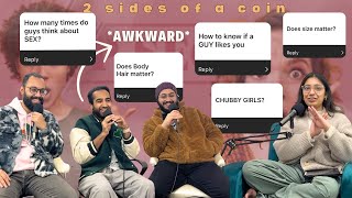 GUYS ANSWER UNCOMFORTABLE QUESTIONS girls are too afraid to ask  ep 17 [upl. by Ardnahsal496]