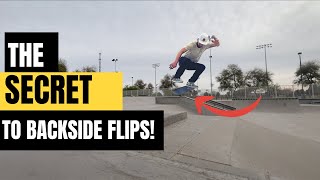 How to Backside flip  Backside flip trick tip [upl. by Donata]