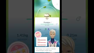 catching hundo foongus in Pokemon Go hundo 100iv [upl. by Yetty]