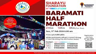 LIVESHARAYU FOUNDATION BARAMATI HALF MARATHON 2024 [upl. by Senior]