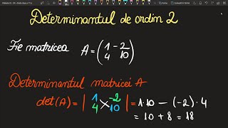 Determinantul de ordin 2 clasa a 11 a Exercitii TeorieInvata Matematica UsorMeditatii OnlineBac [upl. by Nagiem975]