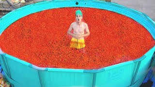 HOT CHEETOS POOL CHALLENGE [upl. by Weston]