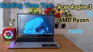 Acer Aspire 3 Backlit AMD Ryzen 5 hexa core 7430u Booting Time Test [upl. by Bergren]