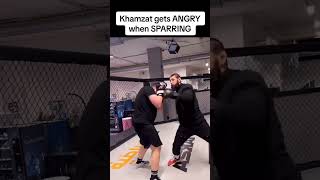 Khamzat Chimaev Loses His Cool in Sparring 😳🔥 UFC KhamzatChimaev [upl. by Melan]