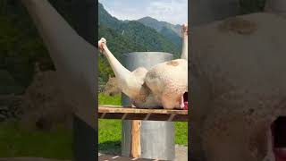 shortvideofood Ostrich Roast Ostrich Cuisine do it yourself food shotrs [upl. by Ilagam91]