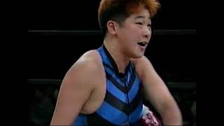 quotAll Japan Tag Team TitleSakie Hasegawa Kaoru Ito vs Yasha KurenaiFutagamiNovember 28 1993 ajw [upl. by Seligman]