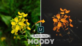 Lightroom Photo Editing Tutorial  Beautiful Flowers  Black Fade Moody [upl. by Aylad770]