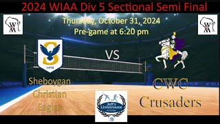 Sheboygan Christian at CWC WIAA Div 5 Sectional Semi Final 103124 [upl. by Hector]