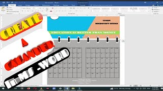 How to Create a Simple Calendar in MS word StepbyStep Tutorial [upl. by Anirdnajela]