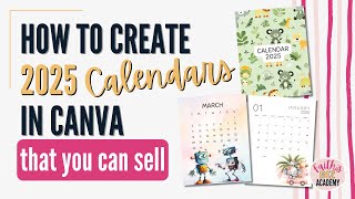 How to create 2025 calendars in Canva [upl. by Arlen]