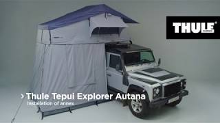 Rooftop Tents – Thule Tepui Explorer Autana – Installation of annex  North America [upl. by Hippel10]