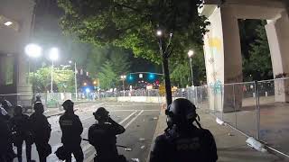 George Floyd Protesters using laser to blind police officers in Portland  riots 2020 [upl. by Whelan]