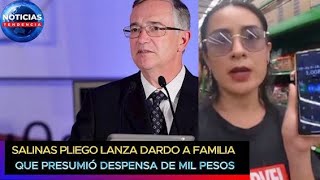 Salinas Pliego lanza dardo a familia que presumió despensa de mil pesos conformistas salinaspliego [upl. by Narok]