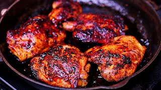 Easy Sweet and Spicy Baked Chicken Thighs Recipe [upl. by Icul526]