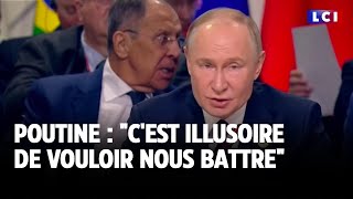 Poutine  quotcest illusoire de vouloir nous battrequot｜LCI [upl. by Orose]