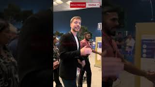 Mr beast spotted at airport mrbeast reelsfbviral reelsvideo reeltrending bollywooddazzle [upl. by Norrehc]