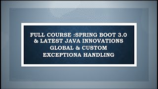 Implement Exception Handling in Spring Boot 30 Global vs Custom  Flight Microservices Explained [upl. by Noe976]