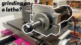 Making a toolpost grinder for the lathe [upl. by Hamforrd]