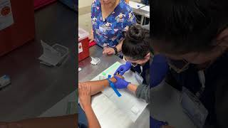 medicalassistant student performs blood draw pimamedical medicalcareers medicalschool [upl. by Erida]