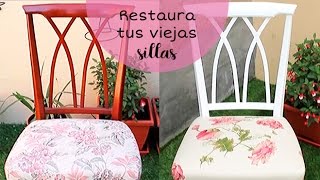 Restaura con chalk paint y tapiza una silla fácilmente 🔨 I Craftabulous [upl. by Ojahtnamas]