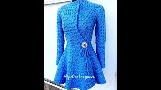 👘 Płaszcz na szydełku  Crochet cardigan princess WITH SUBTITLES [upl. by Lengel61]