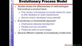 006 CSE312 Software Engineering  Evolutionary Model  Lecture 2 part24 [upl. by Outlaw]