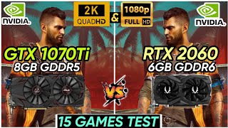 GTX 1070 Ti vs RTX 2060  15 Games Tested  Amazing Battle 😍 [upl. by Nyrrad475]