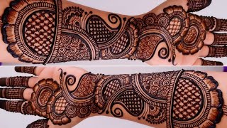 Full hand arabic mehndi designs for rakhi festival  simple easy arabic mehandi henna mehandi [upl. by Enelhtac204]