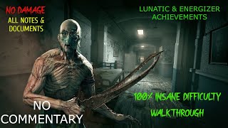 Outlast PC 100 walkthrough on Insane Difficulty  No Damage  Energiser amp Pulitzer achievements [upl. by Malvia]