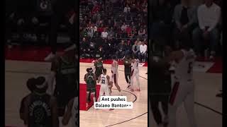 Timberwolves and Blazers game gets chippy👀via houseofhighlightsig nba anthonyedwards shorts [upl. by Yliah]