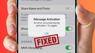 How To Fix iMessage  Facetime Activation Error  An Error Occurred During Activation Try Again [upl. by Stacey]