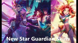 New Star Guardian Skins Zoe Neeko Xayah Rakan  Prerelease Skin Spotlight [upl. by Paehpos]