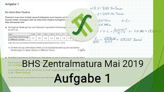 BHS Mathematik Zentralmatura Mai 2019  Aufgabe 1 [upl. by Bartie939]