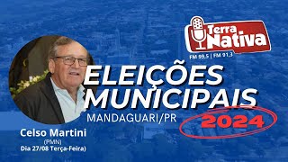 ENTREVISTA CANDIDATOS PREFEITURA DE MANDAGUARIPR  CELSO MARTINI PMN [upl. by Vannie93]