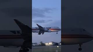 Kalitta Air Boeing 747 landing at Miami international Airport [upl. by Redna]