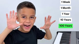 1 Second Vs 100 Years Of Piano 🎹💀  6 Year Old Jelijah Diaz [upl. by Natiha]