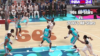 NBA 2K24  90s AllStars vs 2010s AllStars [upl. by Wise76]