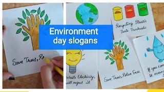 How to write Environment Day slogan  Environment Day slogans [upl. by Apfel]