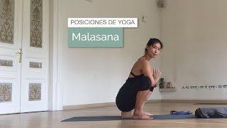 Posición de yoga Malasana postura de la guirnalda [upl. by Eelaroc149]